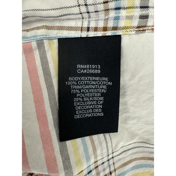 ROBERT GRAHAM Shirt Men's MEDIUM Hidden Snap Button Flip Cuff Long Sleeve EUC - Picture 13 of 14